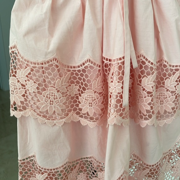 NWT STEVE MADDEN LACE TRIM LAYERED HALTER MINIDRESS - Picture 2 of 8